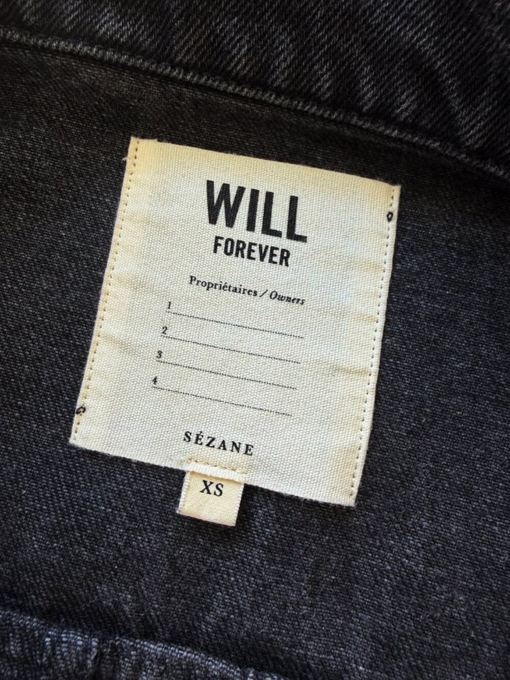 Sezane Will Jacket in Washed Black - Size XS - Picture 4 of 6